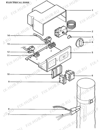 Взрыв-схема холодильника Electrolux RM2260 - Схема узла Electrical equipment